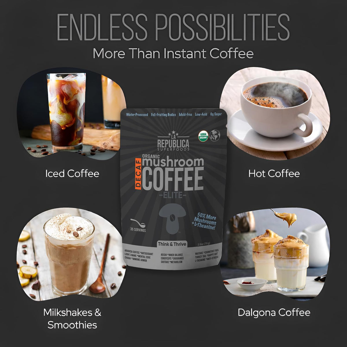 LRLA Superfoods Reserve Iced serving shows versatile cold brew-ready drink.