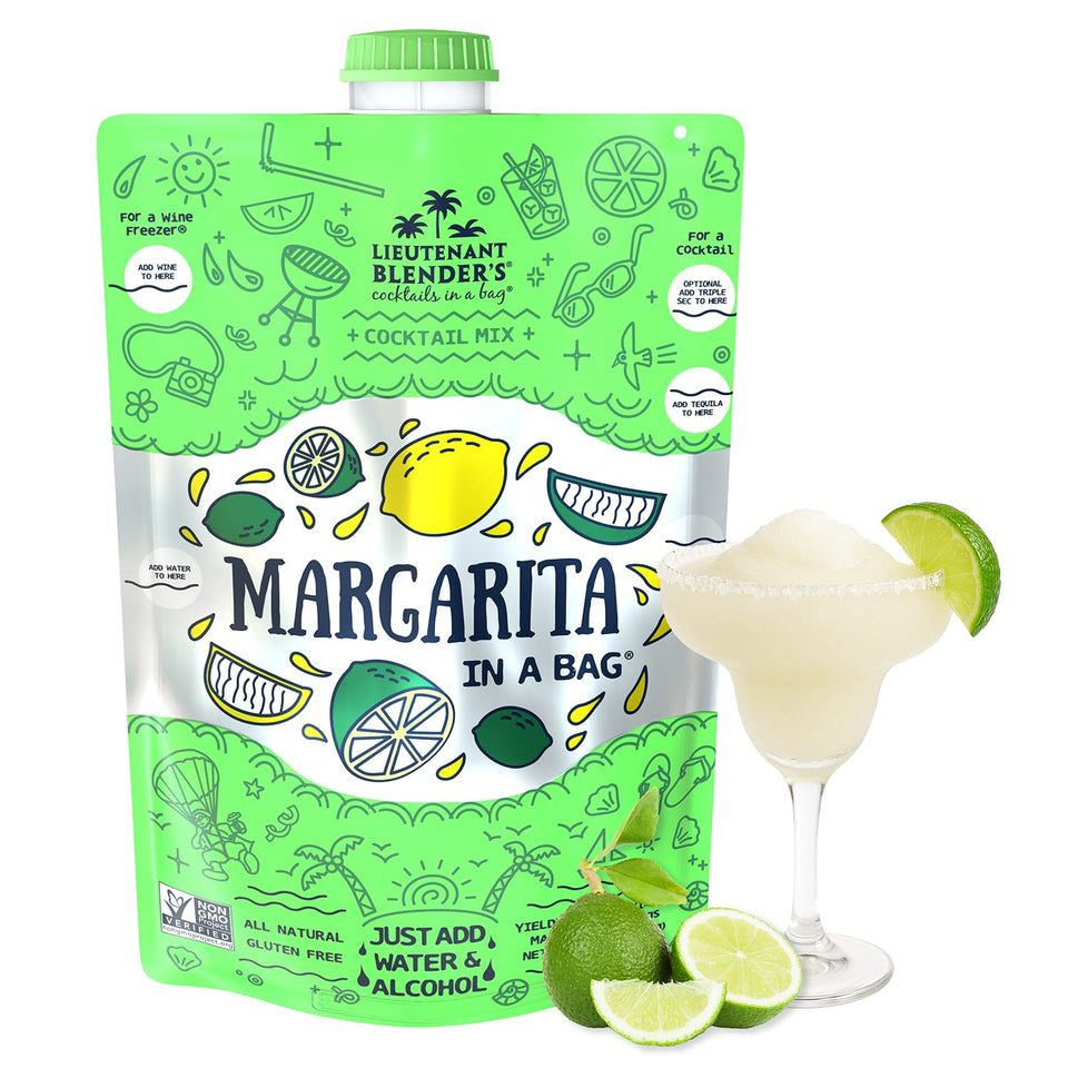 Lt. Blender Margarita in a Bag bag ready for party cocktails.