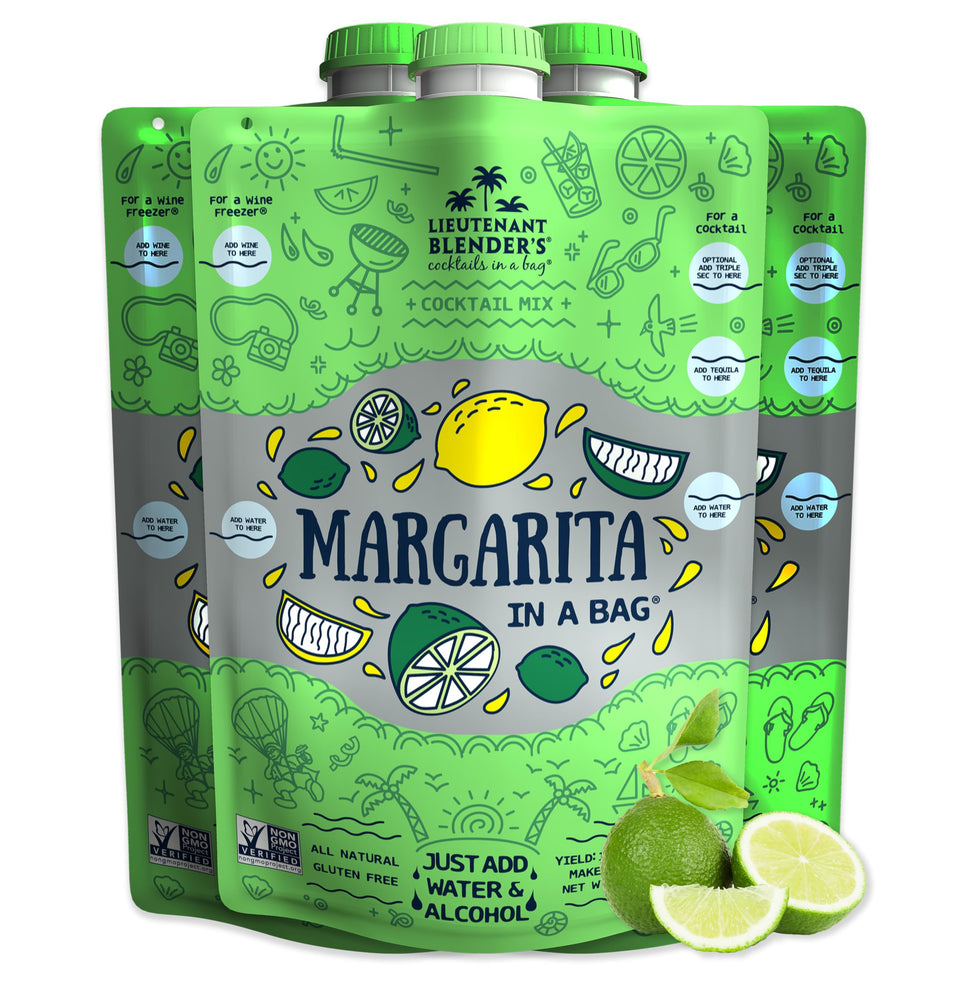 Lt. Blender Margarita in a Bag setup for easy party prep.