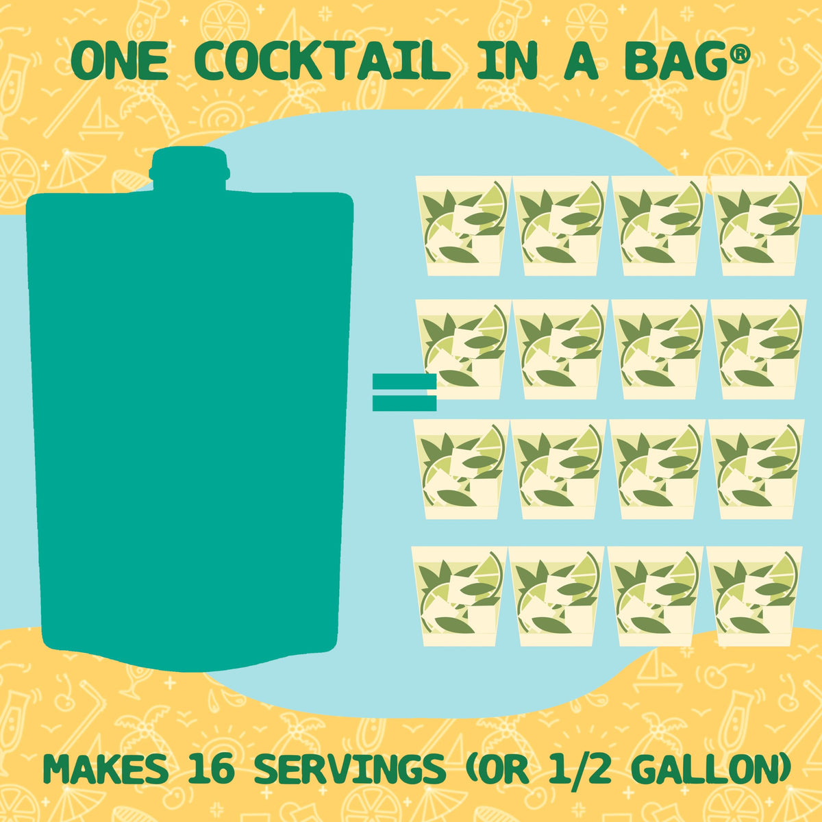 No blender needed with Mojito in a Bag, ready to freeze