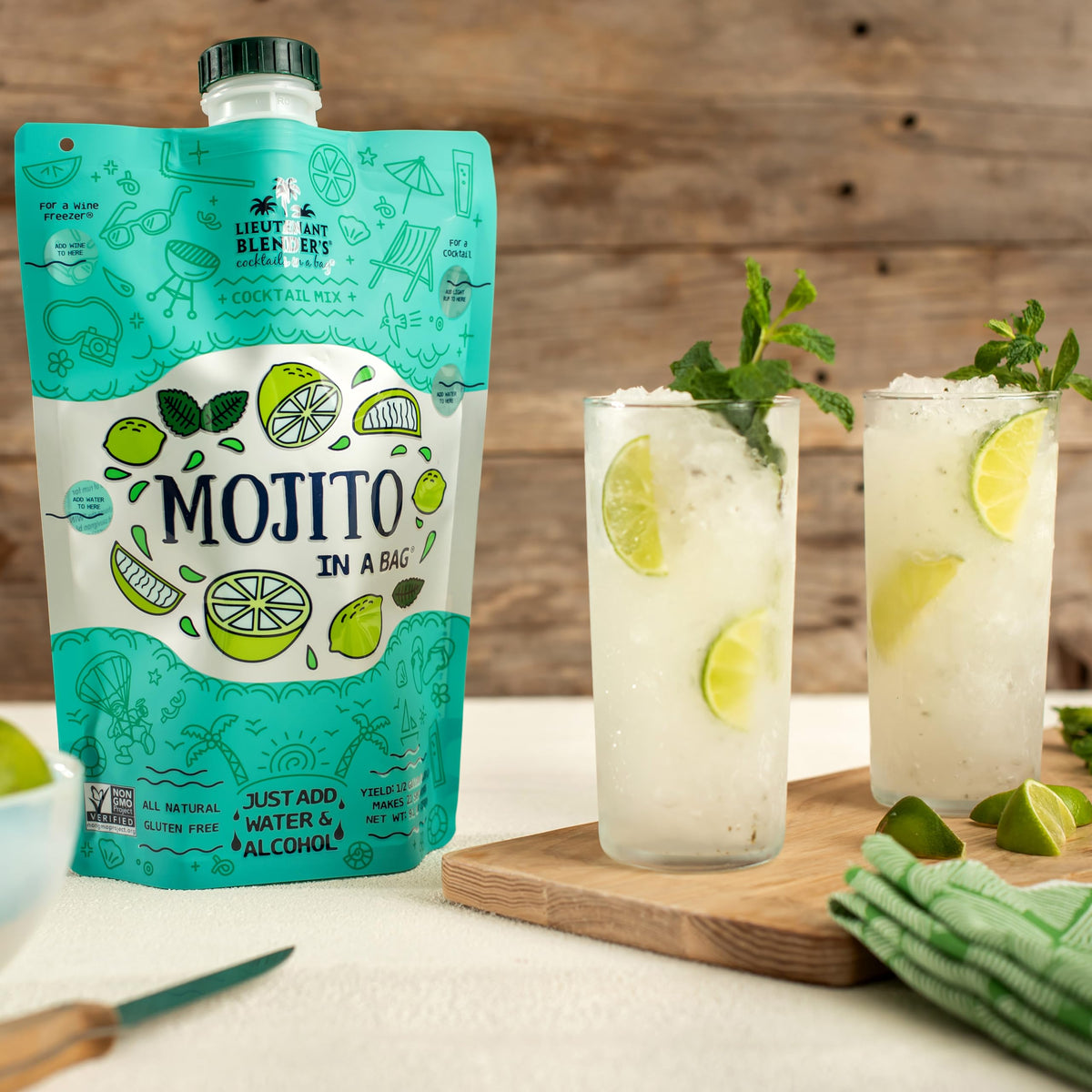 16 servings per bag highlight for Mojito in a Bag