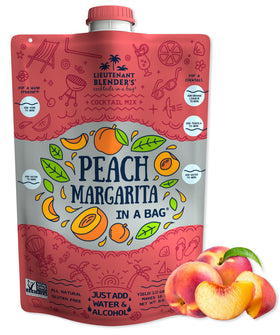 Lt. Blender Peach Margarita in a Bag mix-assembly for quick, blender-free cocktails