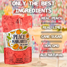 Lt. Blender Peach Margarita in a Bag shake-freeze-squeeze in minutes