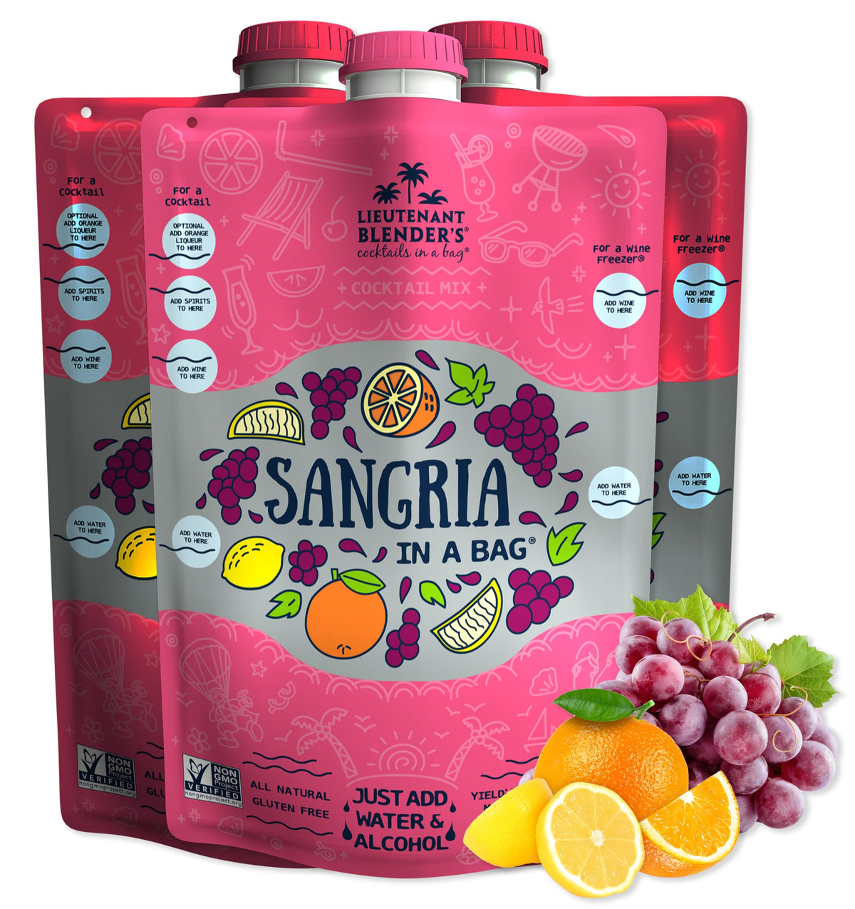 Lt. Blender Sangria in a Bag 3-pack ready for outdoor entertaining