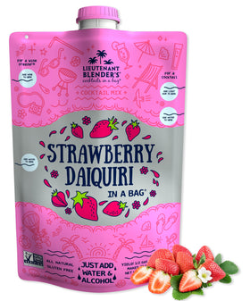 Lt. Blender Strawberry Daiquiri in a Bag packaging for easy entertaining