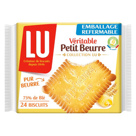 LU Petit Beurre close-up biscuit, ideal for tea pairing
