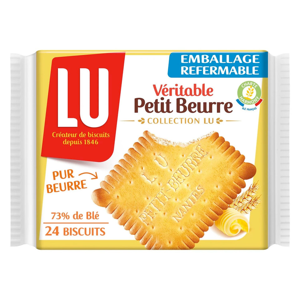 LU Petit Beurre close-up biscuit, ideal for tea pairing