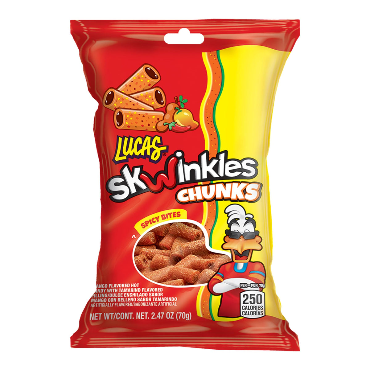 Lucas Skwinkles mango tamarind filling — tropical twist perfect for snacks.