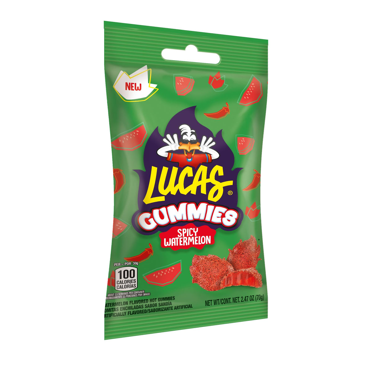 Lucas Spicy Gummies Watermelon Easter basket addition for festive snacking