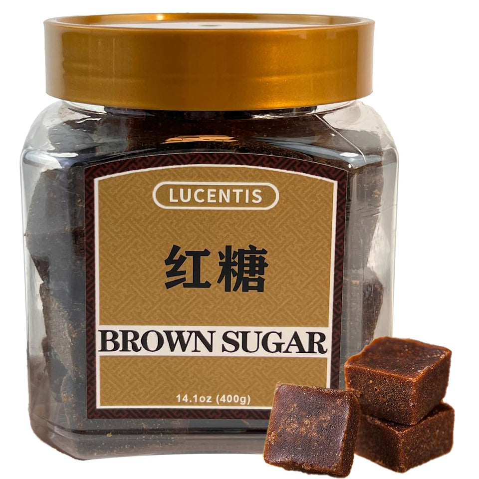 Lucentis Chinese brown sugar cubes in packaging preserve freshness and aroma.