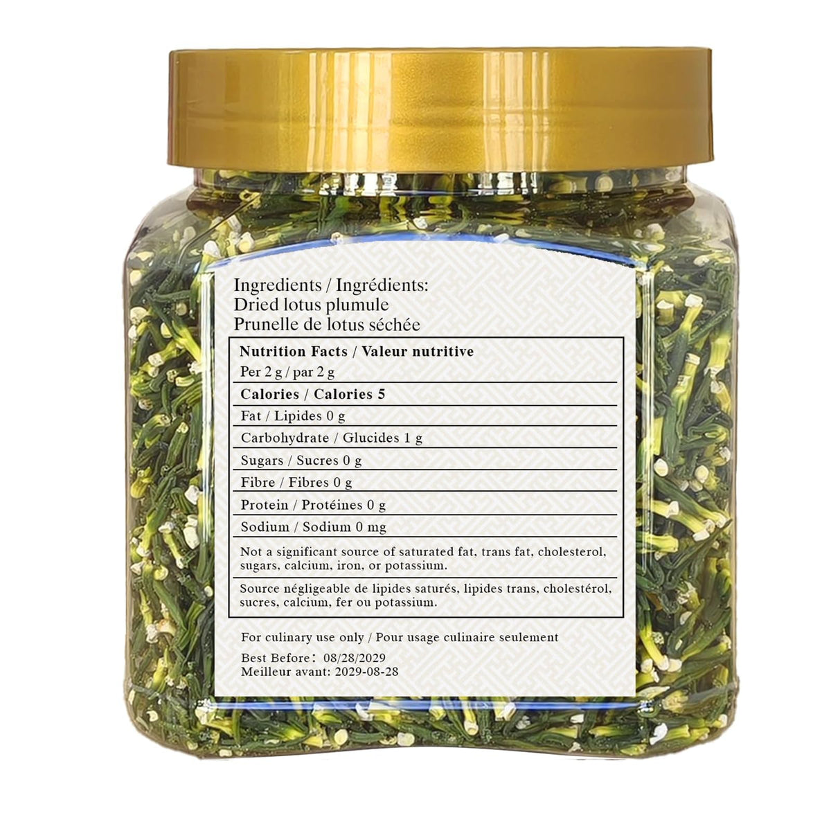 LUCENTIS dried lotus plumule in cup ready for infusion
