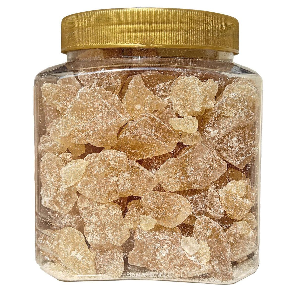 Lucentis yellow crystal sugar close-up ideal for tea and desserts.
