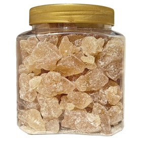Lucentis yellow crystal sugar close-up ideal for tea and desserts.