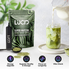 Lucid USA-made label highlights quality assurance and purity.