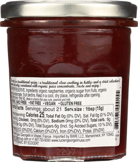 LUCIEN GEORGELIN organic raspberry spread on toast elevates breakfast.