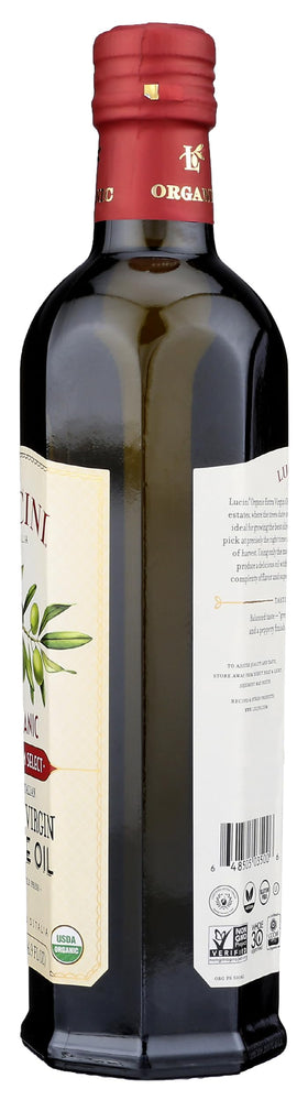 Lucini hand harvest timing image communicates freshness and careful picking.