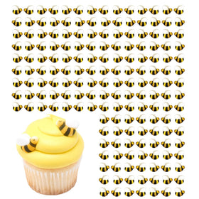 Lucks Dec-Ons Bumble Bees sugar decorations add whimsy to cakes.
