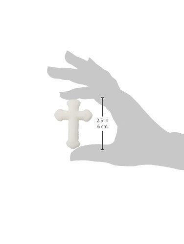 Close-up of Lucks Dec-Ons molded sugar cross showing hand-painted edible color detail