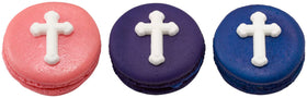 Packaging protects fragile Lucks Dec-Ons white cross sugar decorations during transport