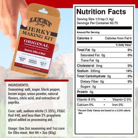 Lucky Beef Jerky Original DIY seasoning kit ground-formed option for quick, flexible jerky prep.