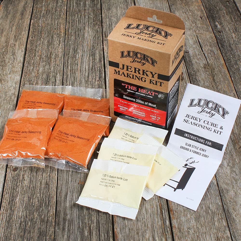 Lucky Beef Jerky The Heat kit cure packet for reliable jerky curing results