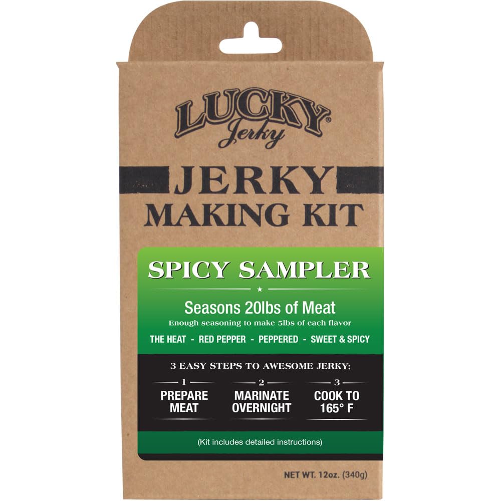 Lucky Beef Jerky 12oz kit suggests multiple batches for weekend project