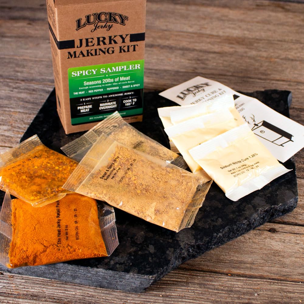 Lucky Beef Jerky kit sweet and spicy packet blends sweetness with heat
