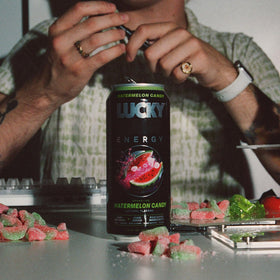Lucky Energy zero sugar can for on the go energy with no calories.