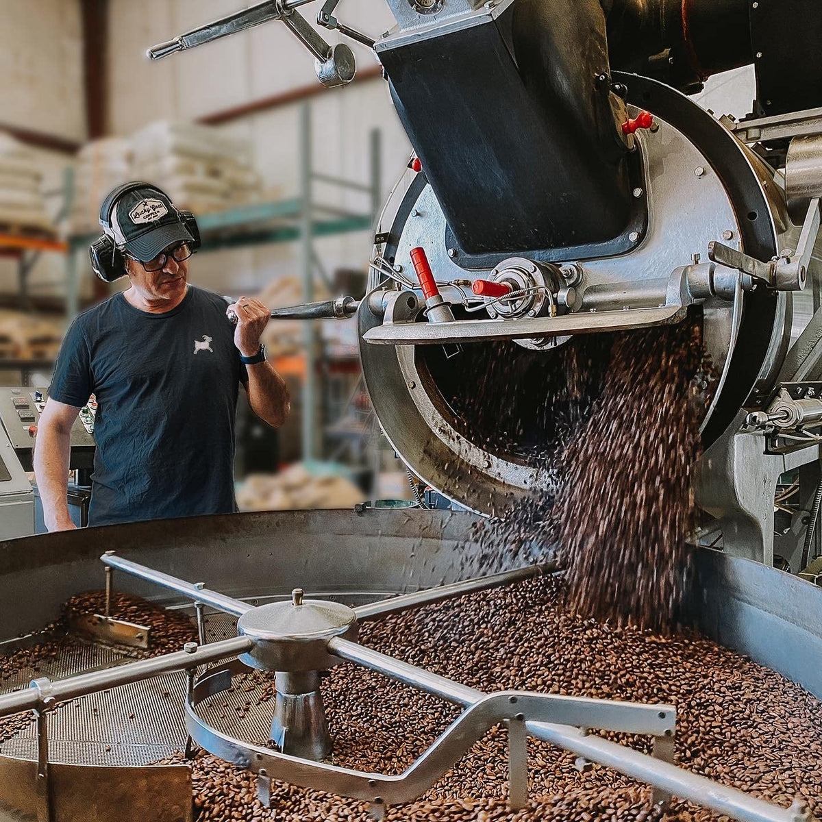Lucky Goat Breakfast Blend bag back notes on sourcing and craft roasting
