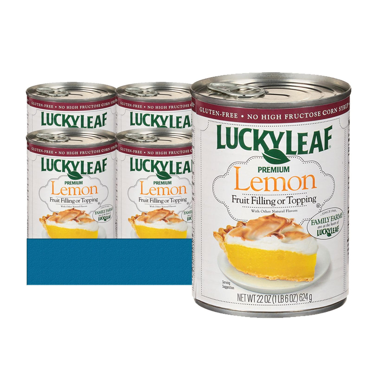 Lucky Leaf premium lemon pie filling can pack for easy baking