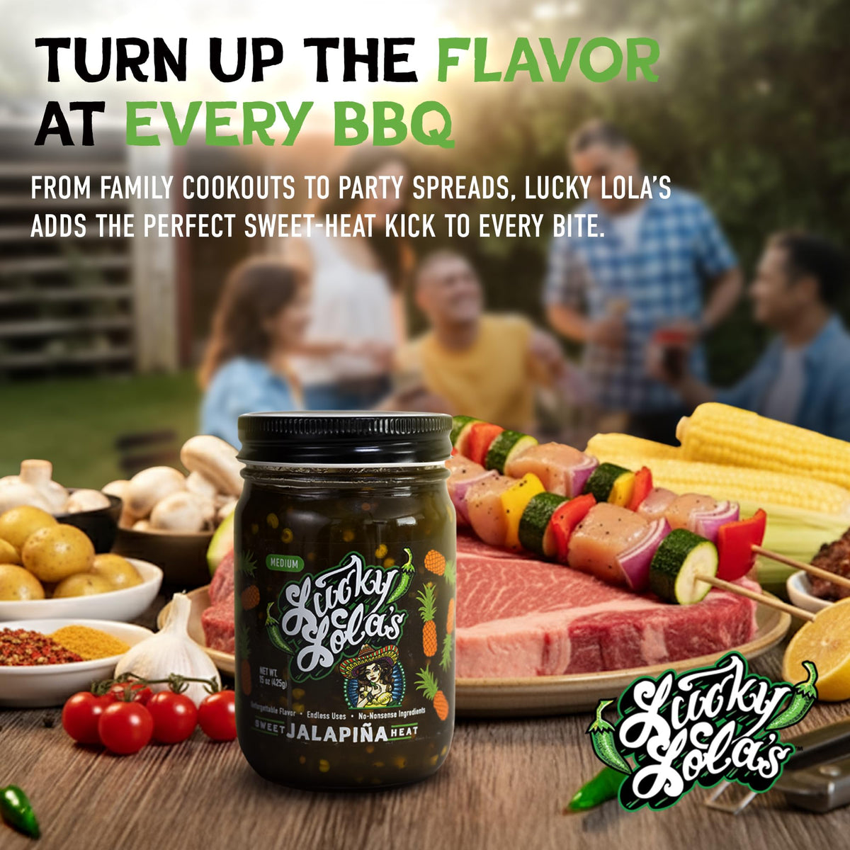 Lucky Lola's Sweet Jalapiña Heat party platter adds flavor punch and crowd-pleasing heat.