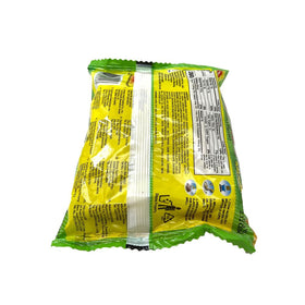 Lucky Me! Pancit Canton Kalamansi ingredients closeup highlights quick energy from carbohydrates.