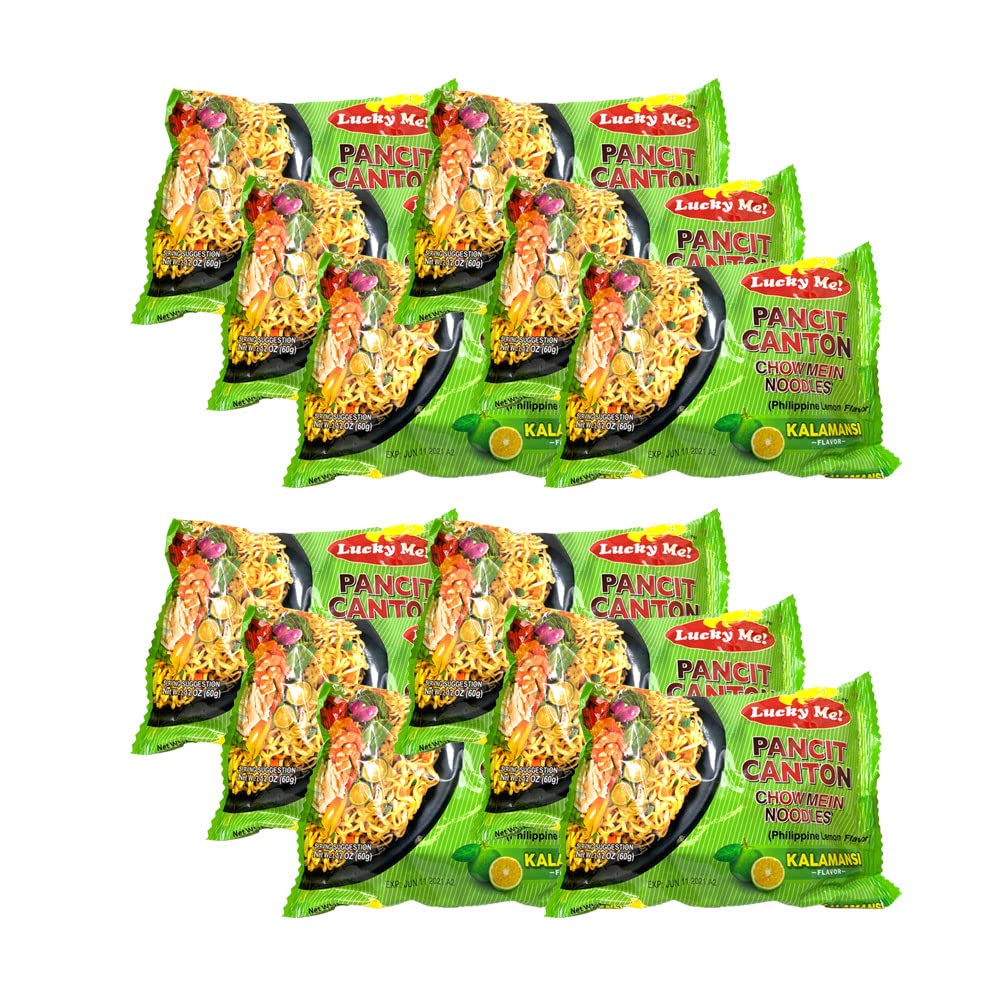 Lucky Me! Pancit Canton Kalamansi noodles in a steaming bowl for a quick, flavorful meal.