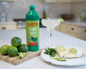 Lucy’s Lime Juice ideal for tea, dressings, and marinades.