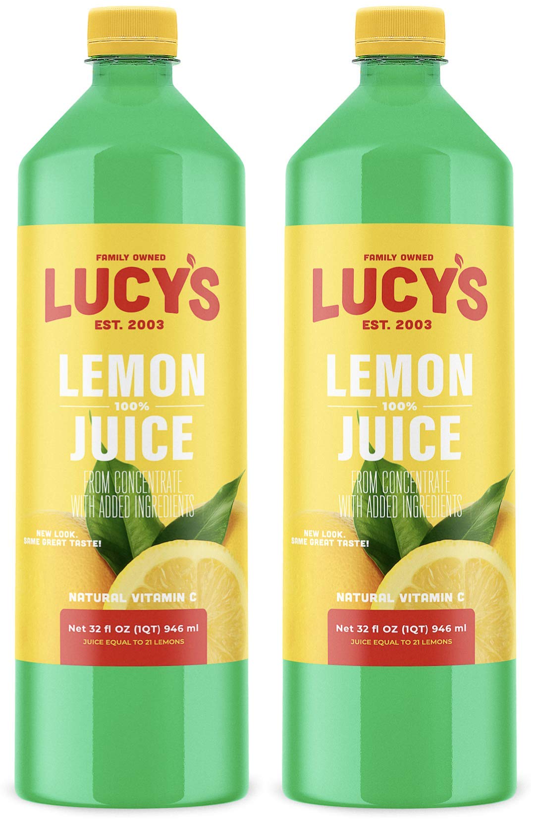 Lucys Lemon Juice 32oz bottle front for quick flavor in recipes.