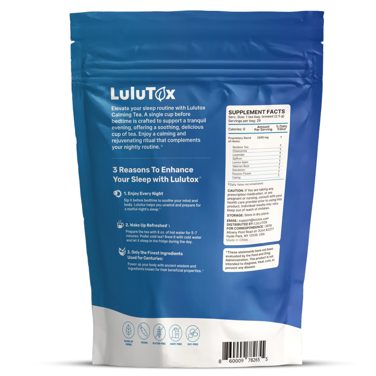 Lulutox Deep Sleep Tea brew ritual for peaceful evenings.