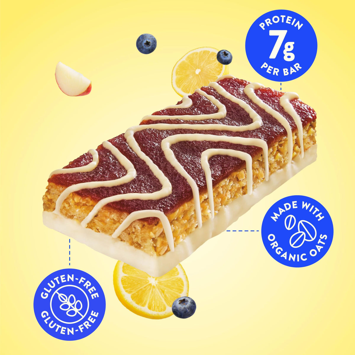 Close-up of nutrition panel for 7 g protein per bar