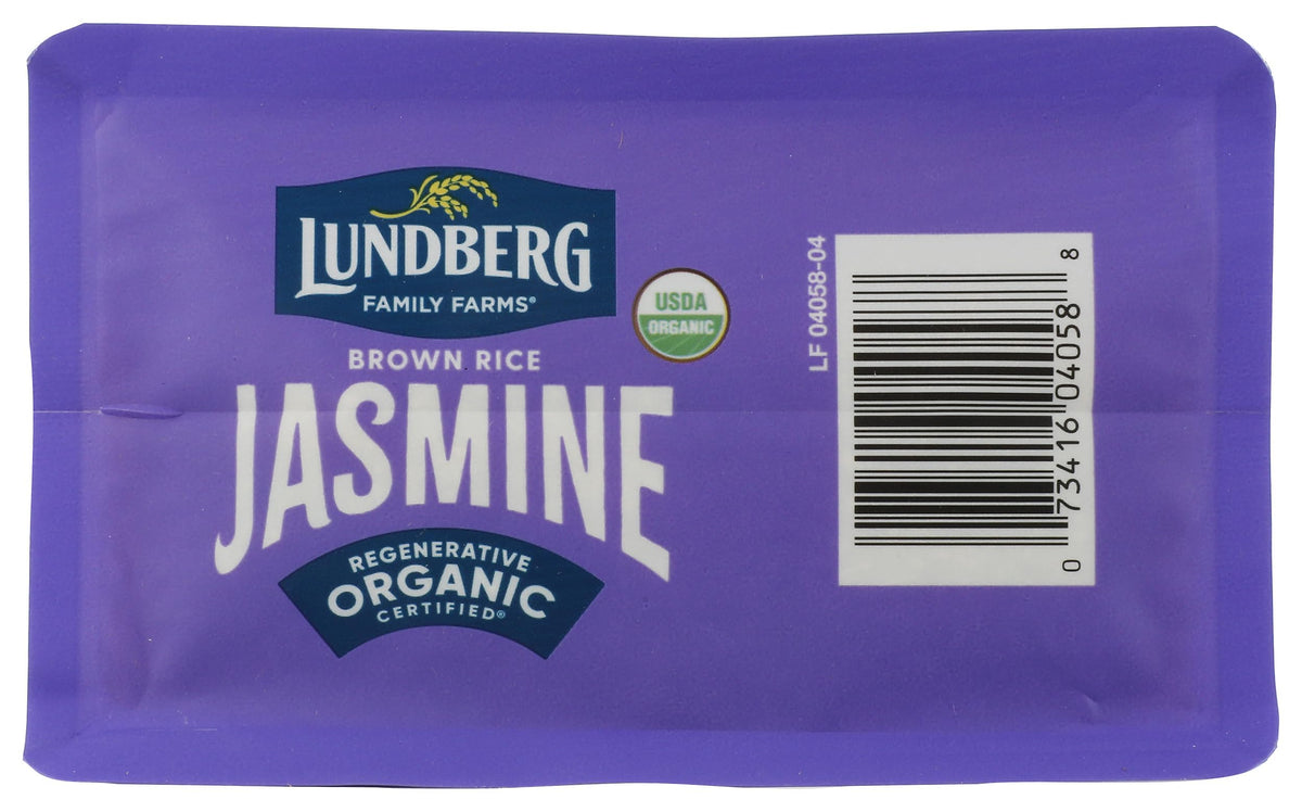 Lundberg Jasmine Brown Rice cooked fluffy plate ideal for meals.