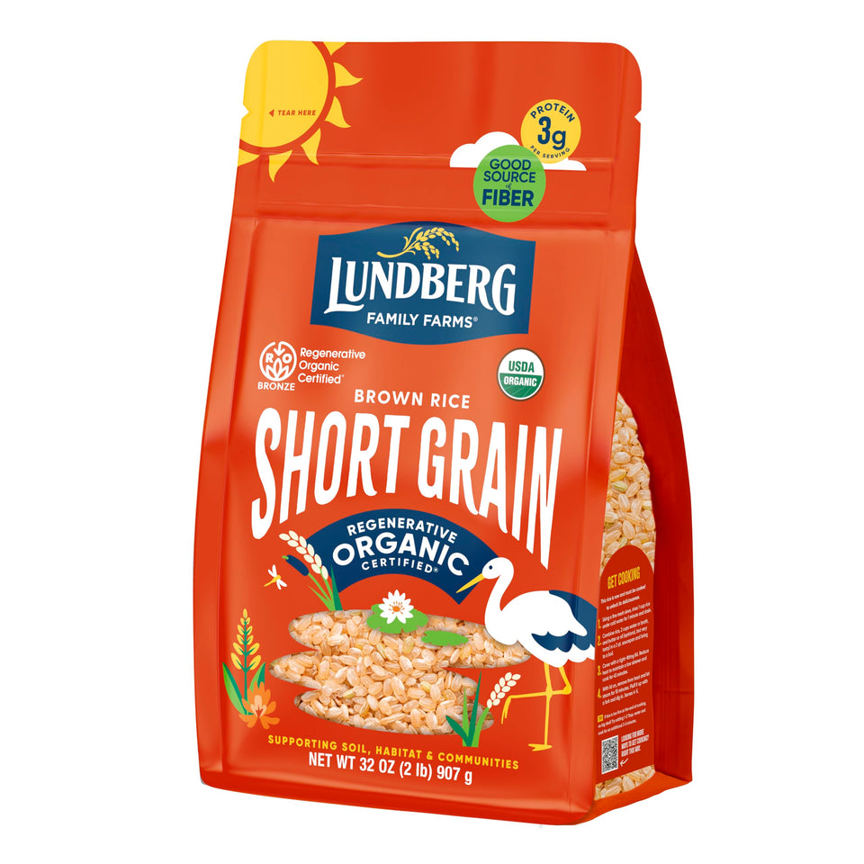 Lundberg Organic Brown Short Grain Rice pack for everyday bowls and sides.