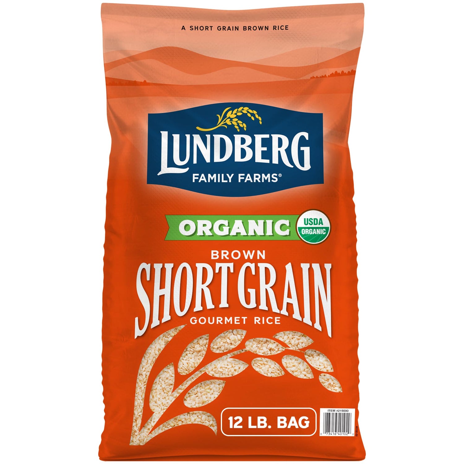 Lundberg Organic Short Grain Brown Rice bulk bag ready for pantry storage and everyday meals.