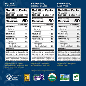 Lundberg regenerative organic-certified badge closeup signals sustainable farming practices.