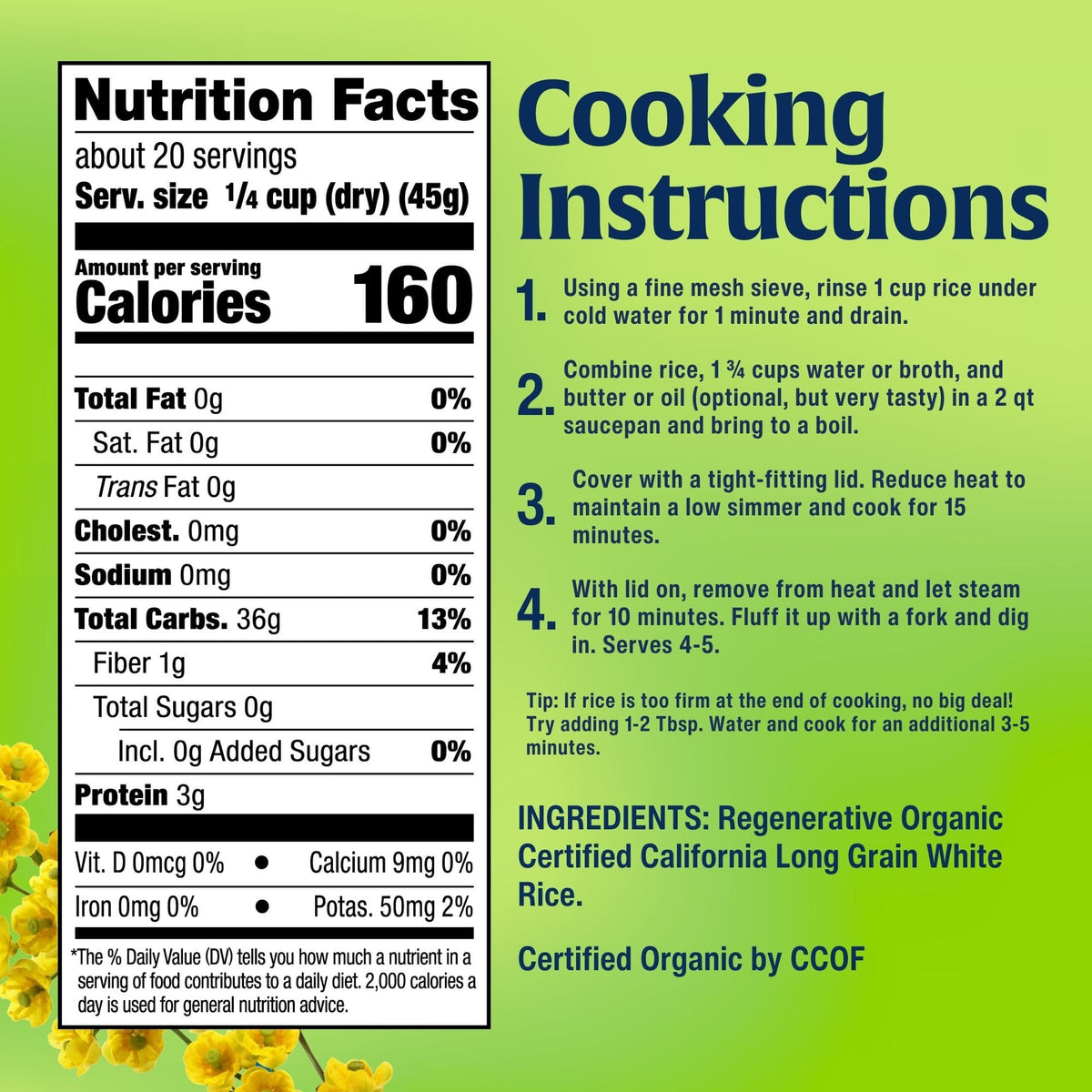 Lundberg Vegan non-GMO gluten-free rice option for diverse diets.