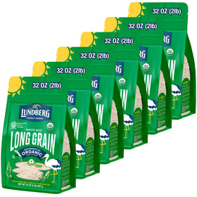 Lundberg White Rice Regenerative Organic Certified six-pack, ideal for fluffy pilaf.