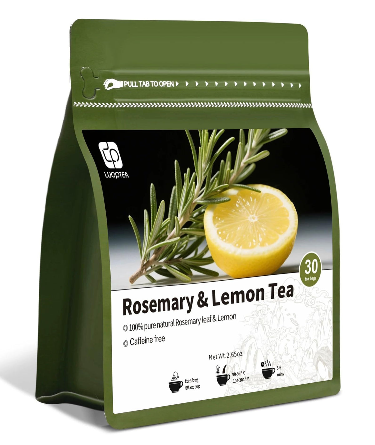 Luoptea rosemary-lemon tea bag for calming aroma and soothing cup