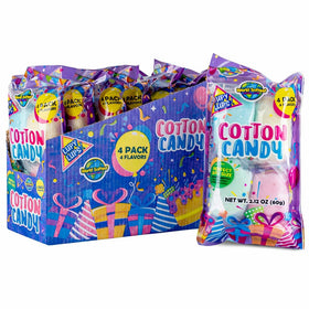 LUPY LUPS! four-pack cotton candy showcasing assorted flavors for retail counters.