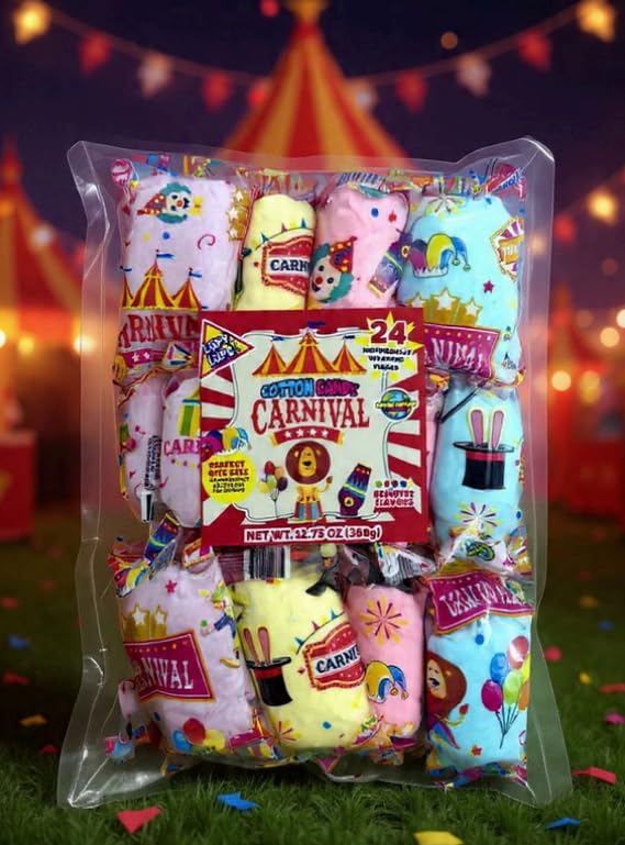 Lupy Lups! pink strawberry cotton candy bag for festive party favors.