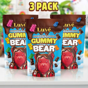 Luve premium coating and soft chew contrast in close-up.