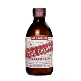 Luxardo Aromatic Infused Bitters sour cherry bottle ready for cocktails.