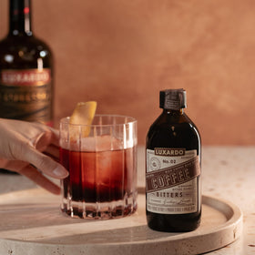 Generous 200 ml bottle stands ready for daily cocktail crafting.