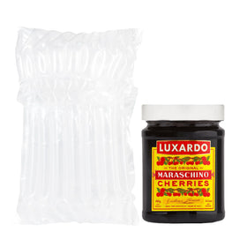 Luxardo Candied Cherries in Syrup close-up, rich tart-sweet flavor for cocktails.